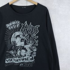 画像1: CHAOS U.K "Burning Britain" ハードコア・パンク・バンド プリントロンT BLACK (1)