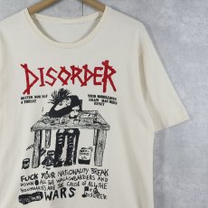 画像1: DISORDER "uck Your Nationality" UKドランクノイズコアバンド プリントTシャツ (1)