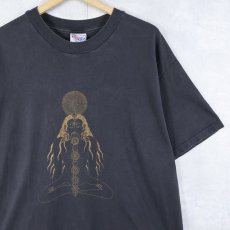 画像1: POWERED BY BUDDHA プリントTシャツ BLACK L (1)