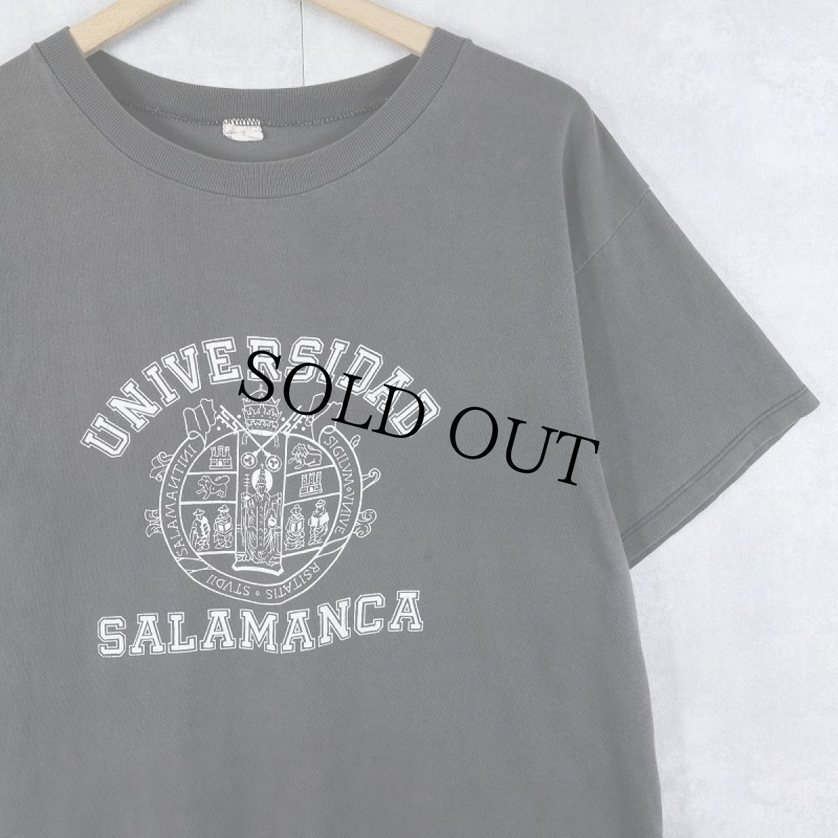 画像1: 90's〜 "UNIVARSIDAD SALAMANCA " プリントTシャツ BLACK (1)