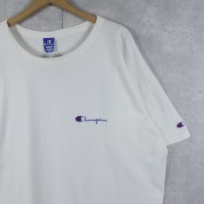 画像1: 80〜90's Champion USA製 青刺繍タグ 中期 ロゴプリントTシャツ XXXL (1)