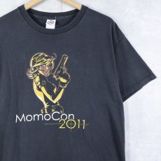画像1: 2011 MomoCon アニメ・ゲームイベント プリントTシャツ BLACK L (1)