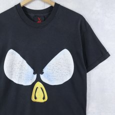 画像1: らんま1/2 Pちゃん キャラクタープリントTシャツ BLACK M (1)