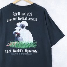 画像1: LIQUID BLUE MONTY PYTHON "Killer Rabbit" 映画プリントTシャツ BLACK XL (1)