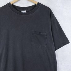 画像1: 90's BVD CANADA製 無地ポケットTシャツ BLACK L (1)