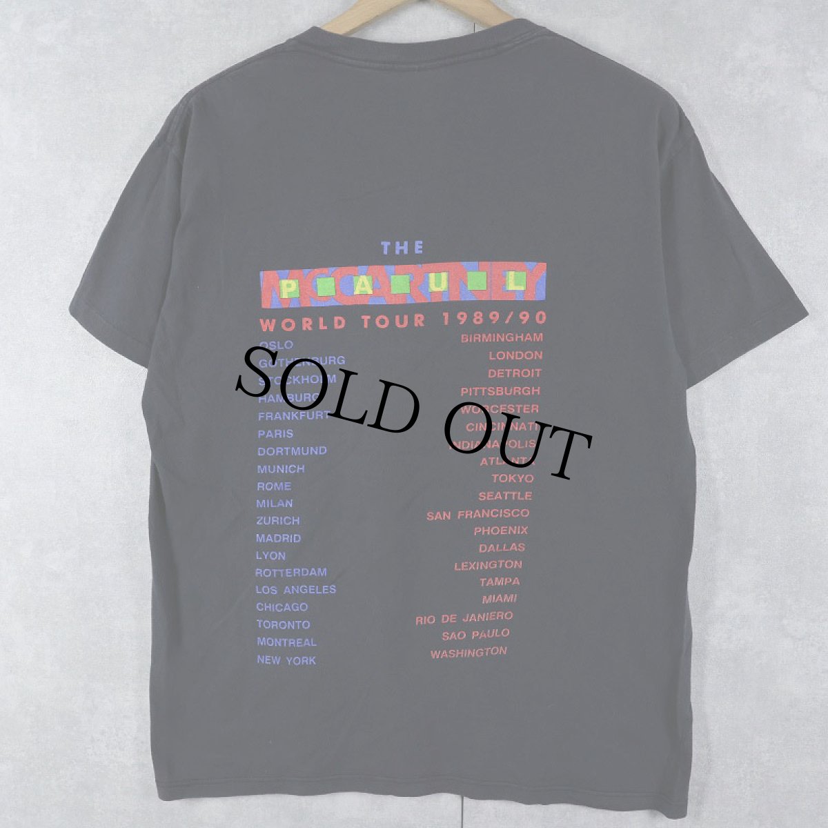 画像2: 90's Paul McCartney USA製 ミュージシャン ツアープリントTシャツ BLACK L (2)