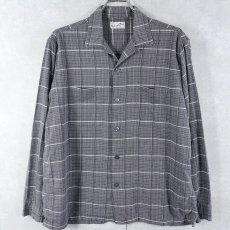 画像1: 60's Relax-n-Togs チェック柄 レーヨンシャツ L (1)