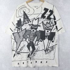 画像1: 90's ZZ Top USA製 "Antenna" スリーピース・ロックバンド 大判プリントTシャツ XL (1)