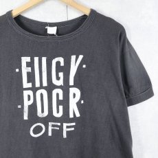 画像1: 70〜80's "FUCK OFF" パキ綿 Fワード ギミックプリントTシャツ BLACK L (1)