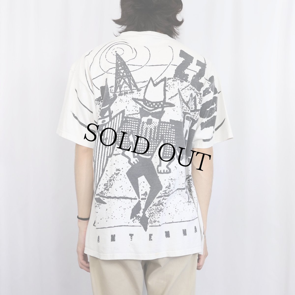 画像4: 90's ZZ Top USA製 "Antenna" スリーピース・ロックバンド 大判プリントTシャツ XL (4)