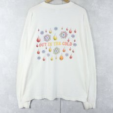 画像2: 90's USA製  "OUT IN THE COLD" アートイラスト エロプリントロンT XL (2)