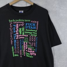 画像1: 90's USA製 Fワード プリントTシャツ BLACK XL (1)