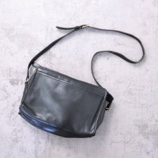 画像1: 70's COACH USA製 レザーショルダーバッグ BLACK (1)