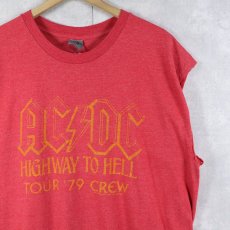 画像1: 2000's AC/DC USA製 "Highway To Hell Tour '79" ロックバンド カットオフ ノースリーブTシャツ XL (1)