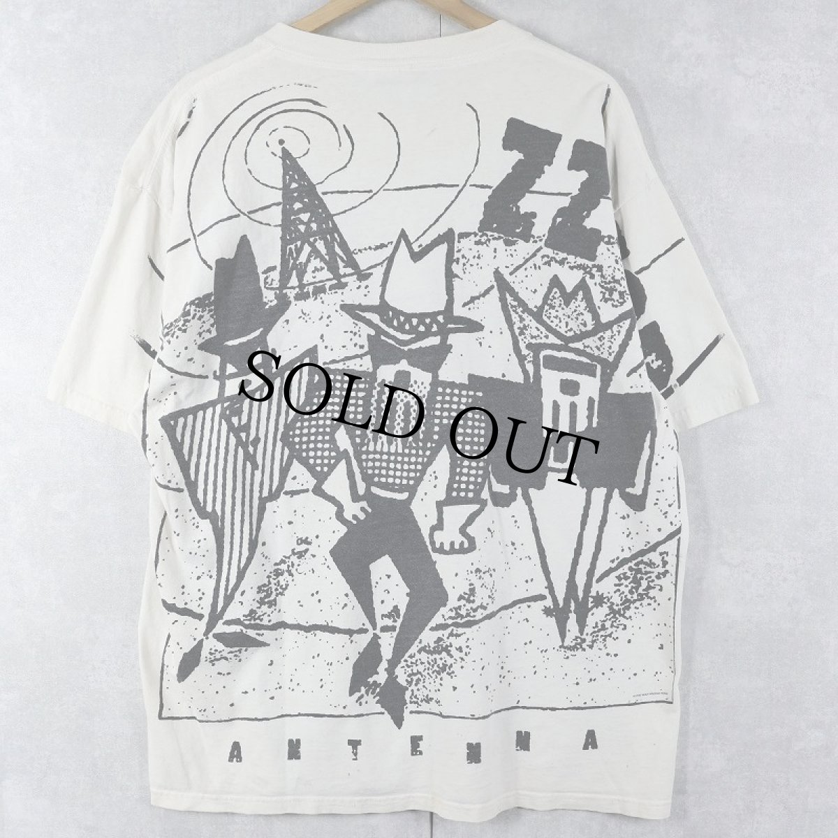 画像2: 90's ZZ Top USA製 "Antenna" スリーピース・ロックバンド 大判プリントTシャツ XL (2)