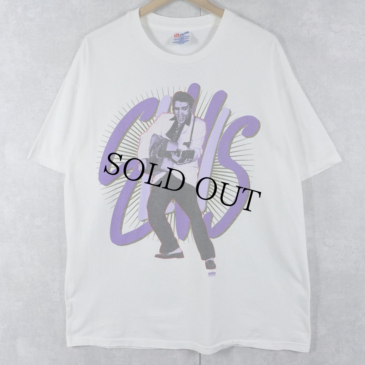 画像1: 90's Elvis Presley ミュージシャン プリントTシャツ XL (1)
