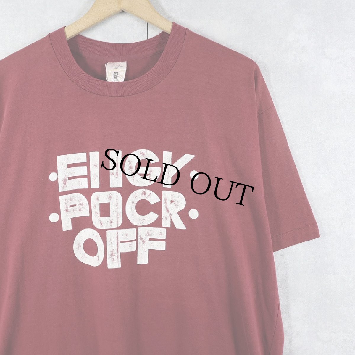 画像1: 90's "FUCK OFF" Fワード ギミックプリントTシャツ XXL (1)