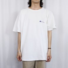 画像2: 80〜90's Champion USA製 青刺繍タグ 中期 ロゴプリントTシャツ XXXL (2)