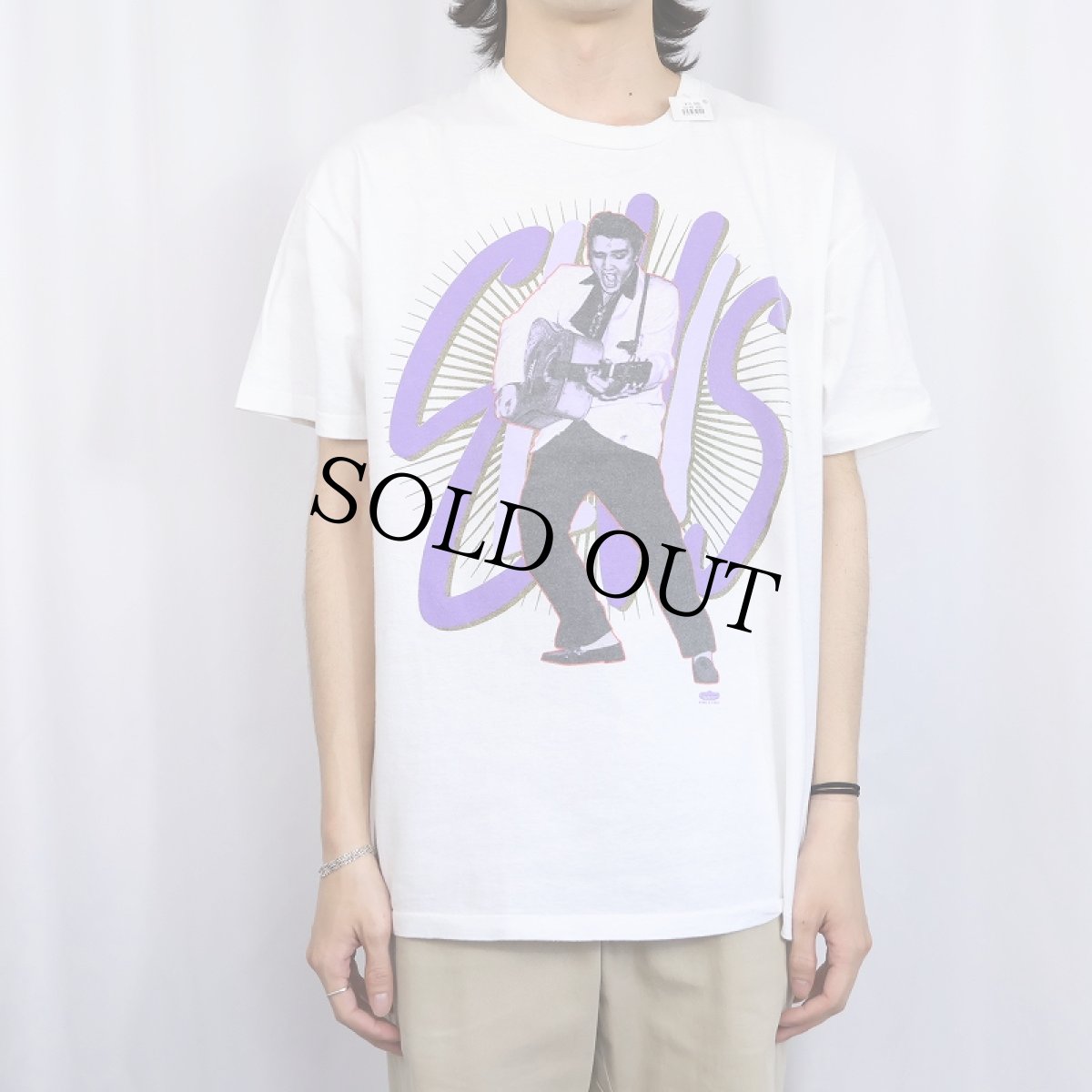 画像2: 90's Elvis Presley ミュージシャン プリントTシャツ XL (2)