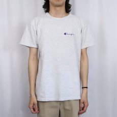 画像2: 80〜90's Champion USA製 青刺繍タグ 中期 ロゴプリントTシャツ L (2)