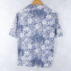 画像2: 70's Jantzen USA製 花柄 コットンアロハシャツ M (2)
