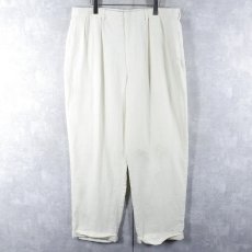 画像1: 90's POLO Ralph Lauren USA製 2タック リネンスラックス W37 (1)