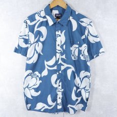 画像1: 2017AW Patagonia "ORGANIC COTTON" 花柄 コットンアロハシャツ M (1)
