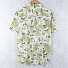 画像2: 2018SS Patagonia "ORGANIC COTTON" 総柄 コットンアロハシャツ M (2)