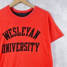 画像1: 〜80's "WESLEYAN UNIVERSITY" ダブルフェイス リバーシブルＴシャツ (1)