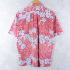 画像2: 80's reyn spooner 3点留め 花柄 プルオーバーアロハシャツ M (2)