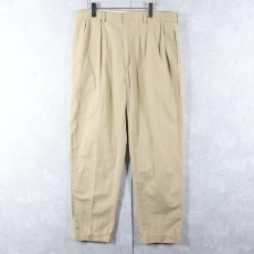 画像1: 90's POLO Ralph Lauren USA製 2タック リネンコットンスラックス W35 (1)