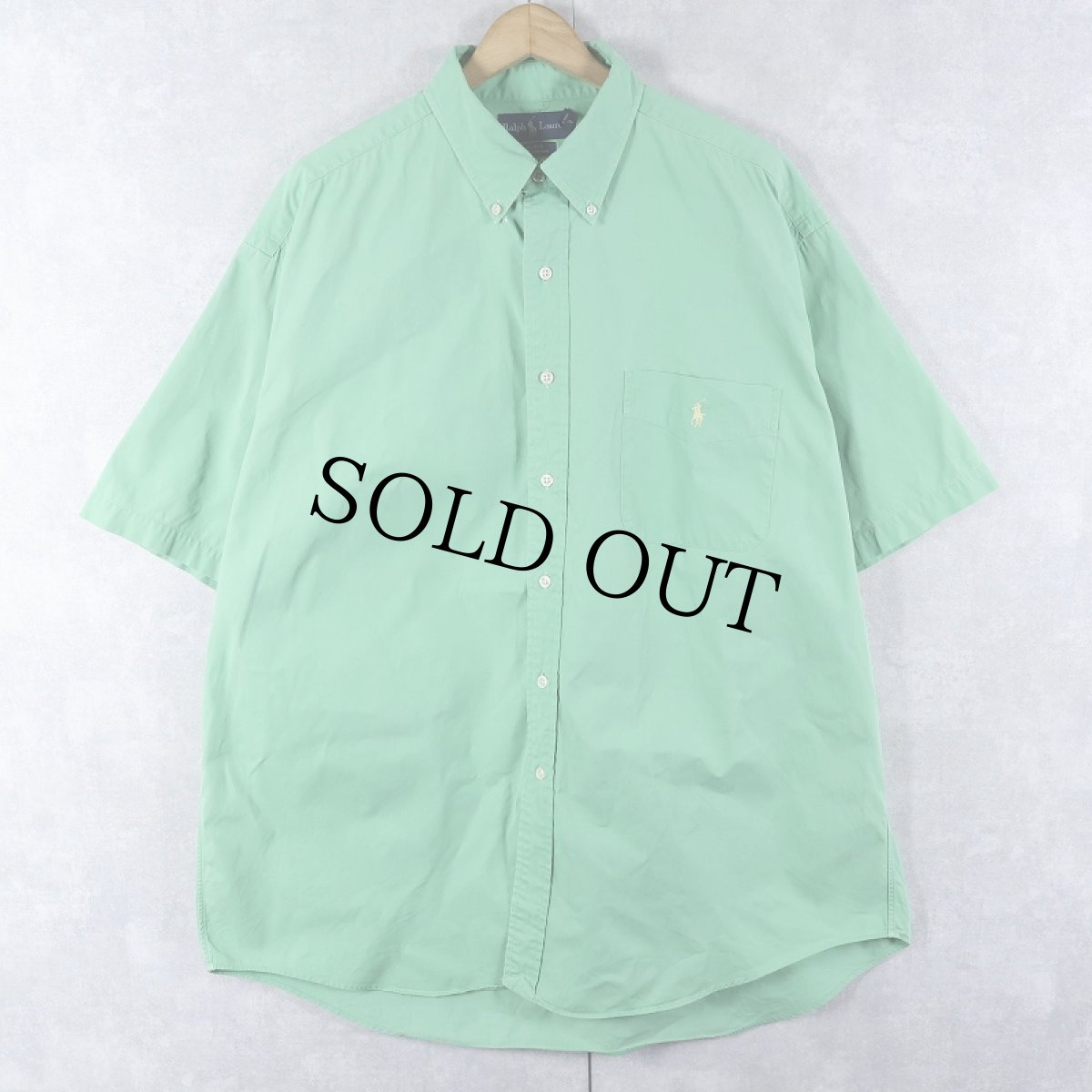 画像1: Ralph Lauren "BLAKE" コットンボタンダウンシャツ XL (1)