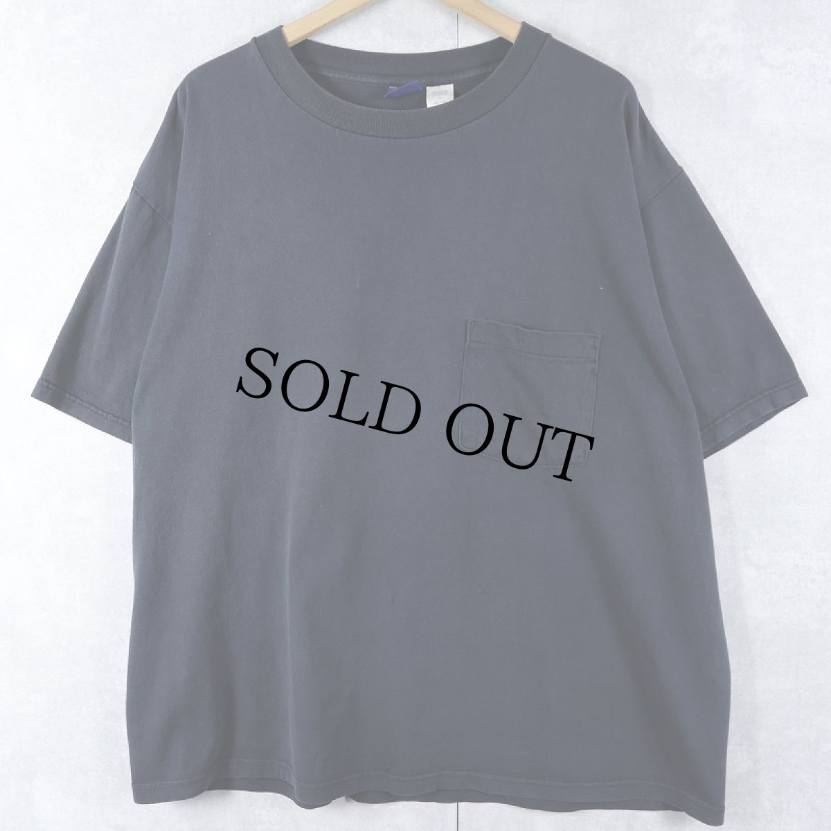 画像1: 90's HONORS USA製 無地 ポケットTシャツ BLACK XL (1)