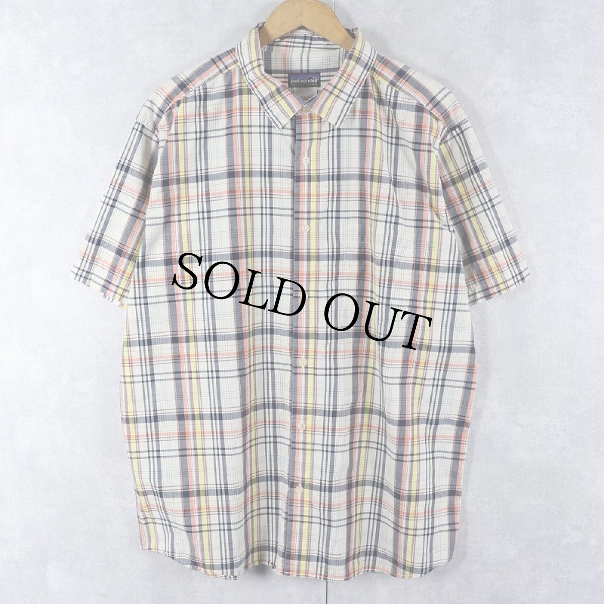 画像1: 2000's Patagonia "ORGANIC COTTON" チェック柄 コットンシャツ L (1)