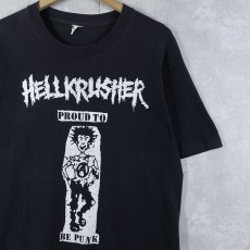画像1: 90's HELLKRUSHER "PROUD TO BE PUNK" パンクバンドTシャツ BLACK (1)