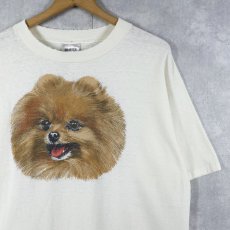 画像1: 90's USA製 "POMERANIAN" 犬プリントTシャツ XL (1)