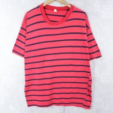 画像1: 80's J.G.N.Y. USA製 ボーダー柄 Tシャツ L (1)