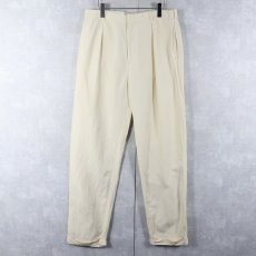 画像1: POLO Ralph Lauren 1タック シルクリネン スラックス W34 (1)