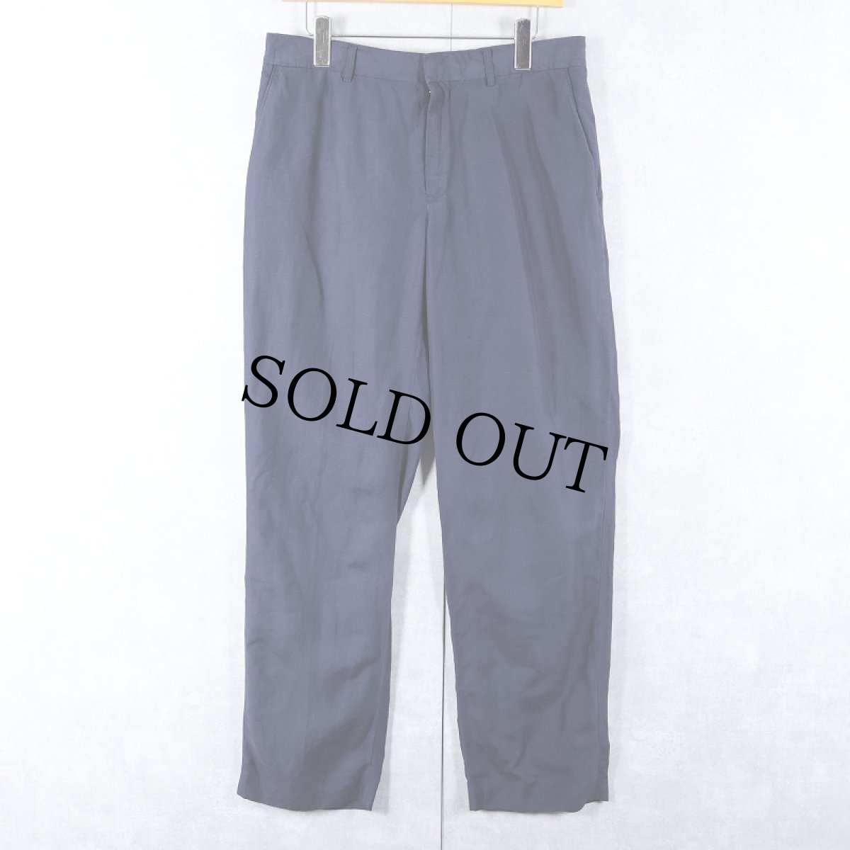 画像1: POLO Ralph Lauren リネン×シルク パンツ NAVY W34 (1)