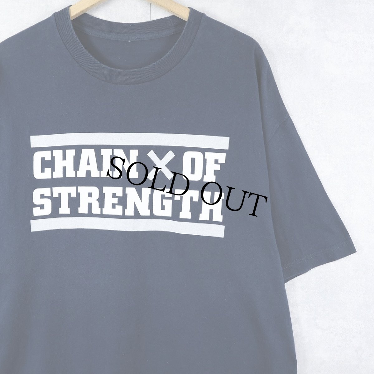 画像1: CHAIN OF STRENGTH "TRUE TILL DEATH" ハードコア・パンクバンドTシャツ NAVY (1)