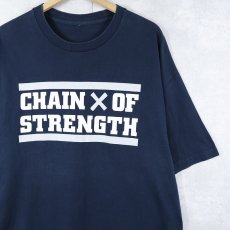 画像1: CHAIN OF STRENGTH "TRUE TILL DEATH" ハードコア・パンクバンドTシャツ NAVY (1)
