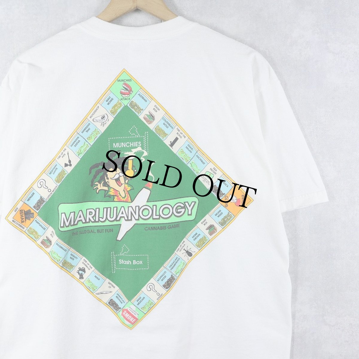 画像1: 〜2000's MARIJUANOLOGY ガンジャプリントTシャツ L (1)