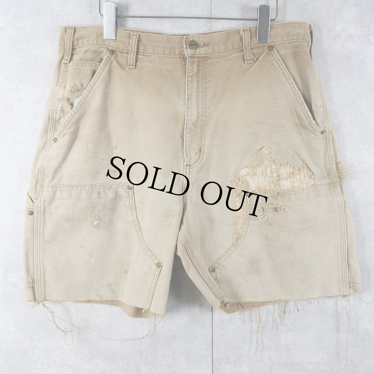 画像1: Carhartt カットオフ ダブルニーダックショーツ W35 (1)