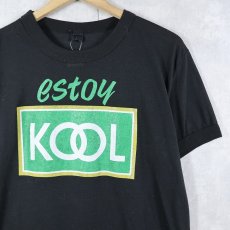 画像1: 80〜90's KOOL USA製 タバコブランド プリントTシャツ BLACK (1)
