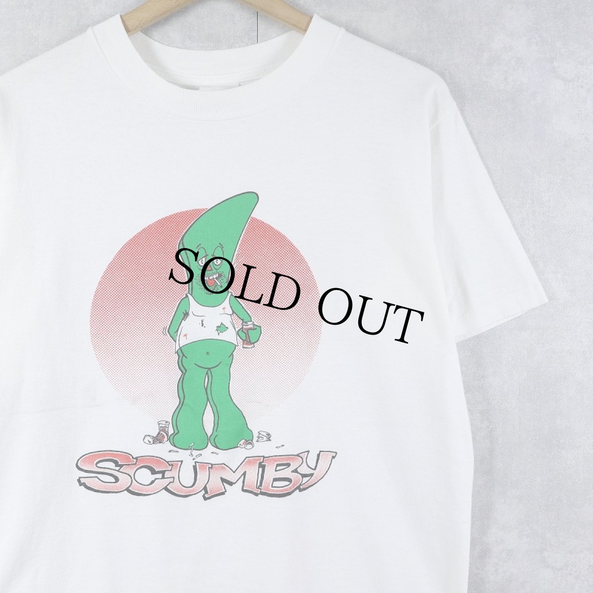 画像1: SCUMBY キャラクターパロディ ガンジャプリントTシャツ (1)