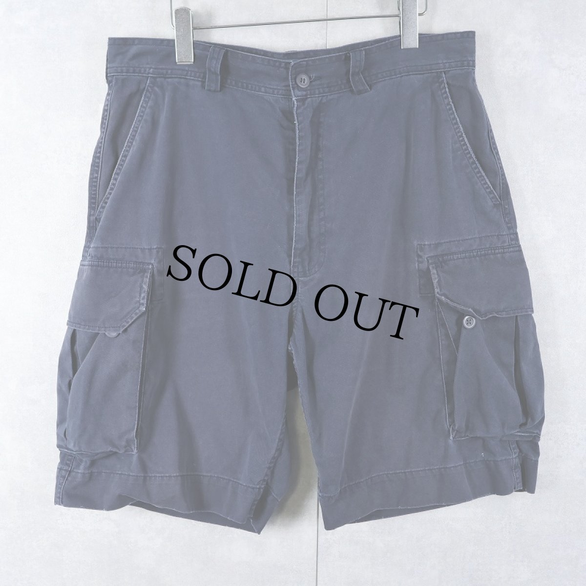 画像1: POLO Ralph Laurne "POLO CHINO" コットンカーゴショーツ NAVY W35 (1)
