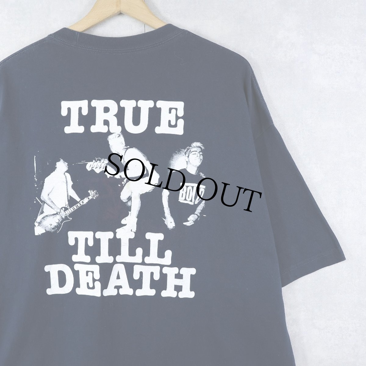 画像2: CHAIN OF STRENGTH "TRUE TILL DEATH" ハードコア・パンクバンドTシャツ NAVY (2)