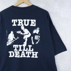 画像2: CHAIN OF STRENGTH "TRUE TILL DEATH" ハードコア・パンクバンドTシャツ NAVY (2)