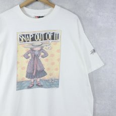 画像1: 90's Mary Engelbreit USA製 "SNAP OUT OF IT." イラストプリントTシャツ XL (1)