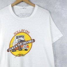 画像1: 70's Duke & the Drivers "CATCH 'EM BEFORE THEY'RE OUT OF SIGHT." パーティ・ロックバンドTシャツ XL (1)